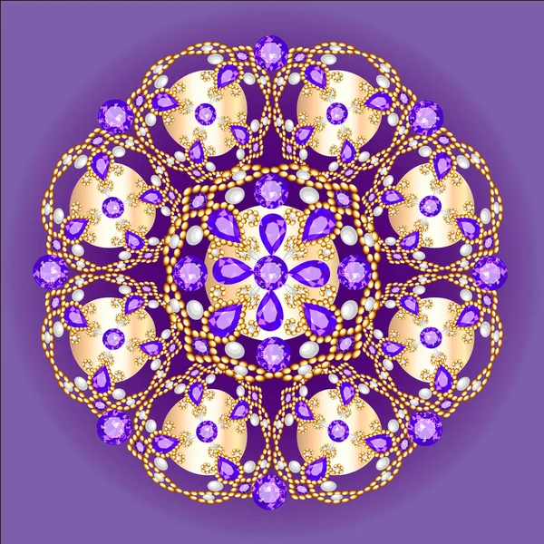 Κοσμήματα από Mandala, σχεδιαστικό στοιχείο. Γεωμετρικά vintage διακοσμητικά φόντο. — Διανυσματικό Αρχείο