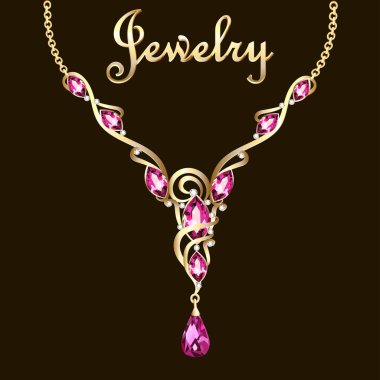 Değerli taşlar ve Telkari takı lette kolye kolye