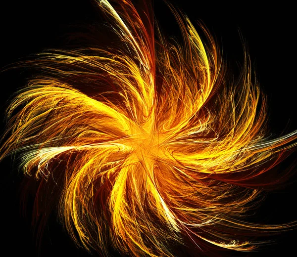 Εικονογράφηση της fractal φόντο ένα περιστρεφόμενο πυροτέχνημα φωτιά — Φωτογραφία Αρχείου