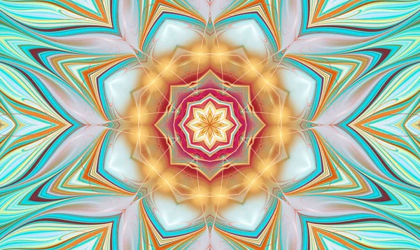 IIllustration d'un fond fractal avec un fond coloré — Photo