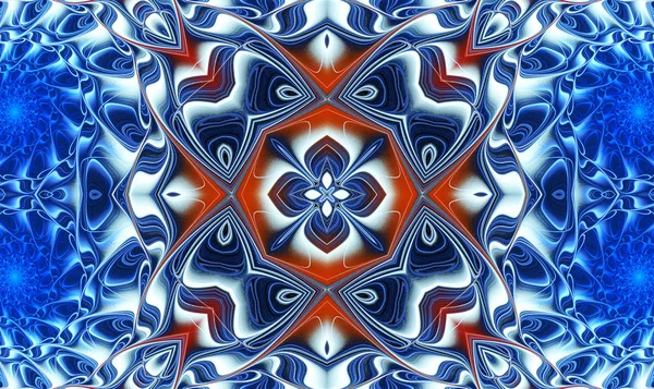 Métal spirale fond fractal avec entrelacement — Photo
