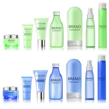 Tüpler, d. için sprey şişe şişe illüstrasyon ayarla