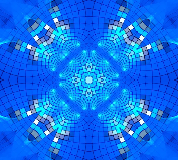 Ilustração fractal de fundo técnico com quadrados e — Fotografia de Stock