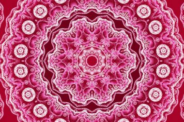pembe Dantelli peçete ile illüstrasyon fraktal arka plan