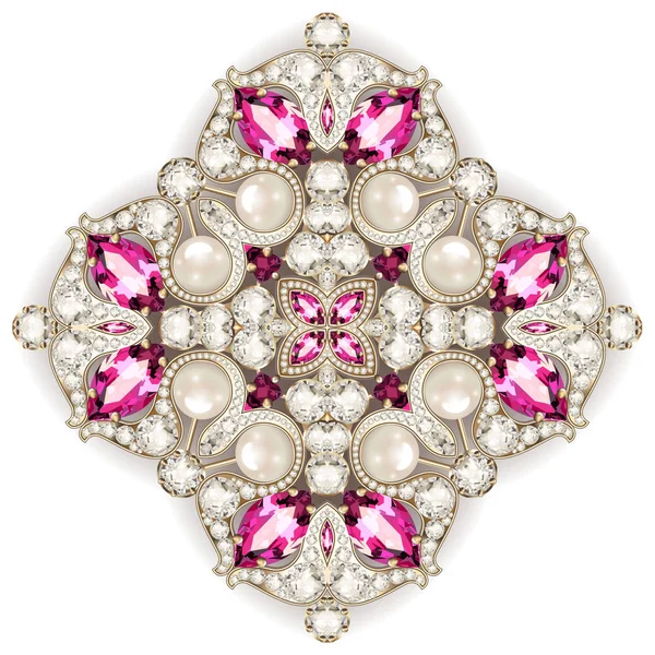 resimde takı broş ile değerli taşlar, elemen yapılmış