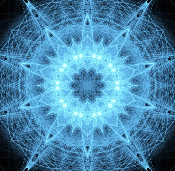 fraktal Dantelli peçete ile mavi bir arka plan resmi