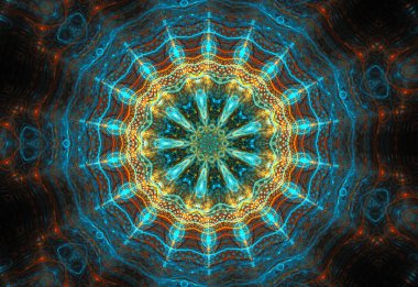 fraktal resimde arka plan cam kozmik desenli