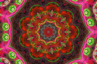 resimde fraktal süsleme arka plan parlak desen bir tra