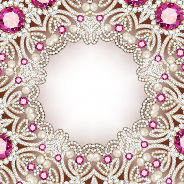 Resimde arka plan ile değerli taşlar, altın takı veya