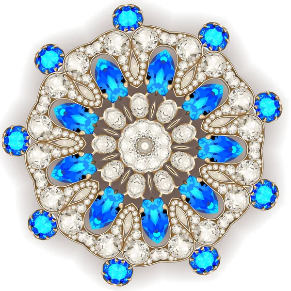 Joyas broche Mandala, elemento de diseño. Geométrica vintage ornam —  Fotos de Stock