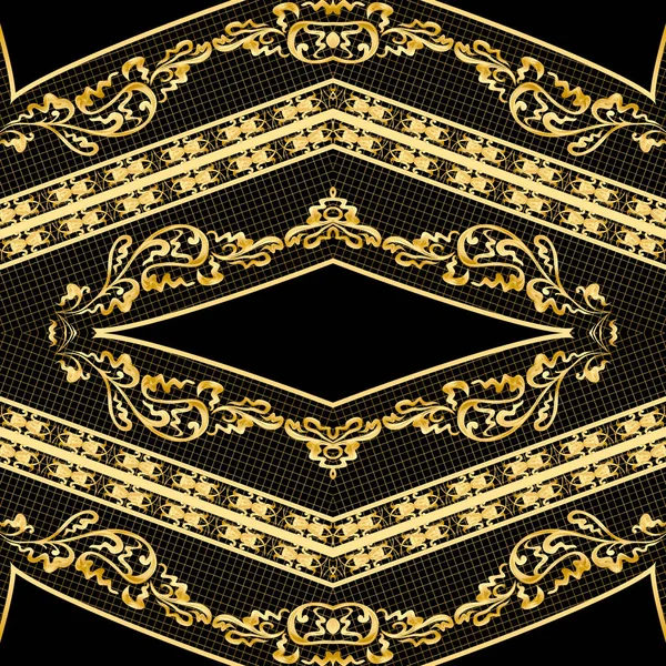 Illustration Rahmen Hintergrund Gold (de) Muster — Stockfoto