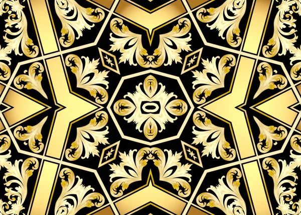 gild siyah arka plan desen çerçevesi