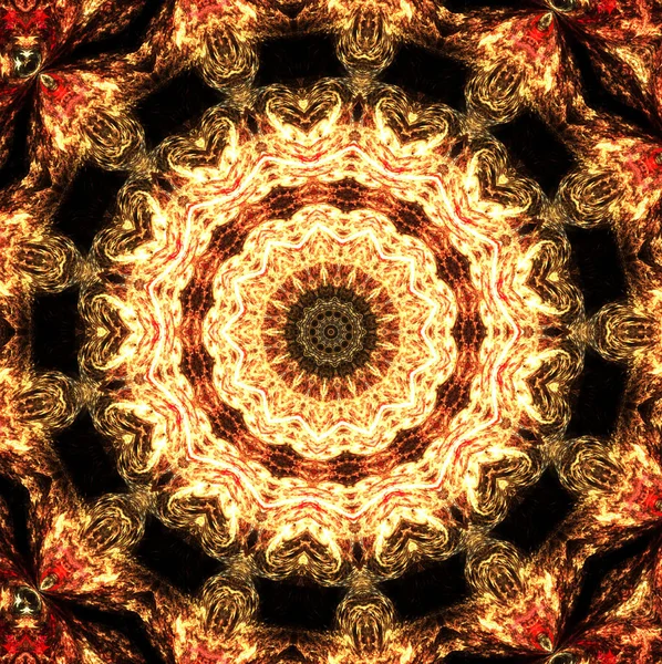 Ilustración fractal de fondo brillante con adorno floral — Foto de Stock