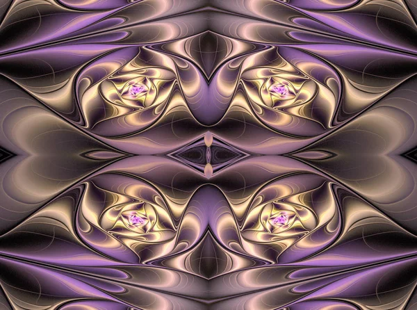 Иллюстрация фон фрактальной атласной подушки с цветами и pe — стоковое фото