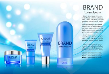 Parlak arka plan illüstrasyon reklam kozmetik krem