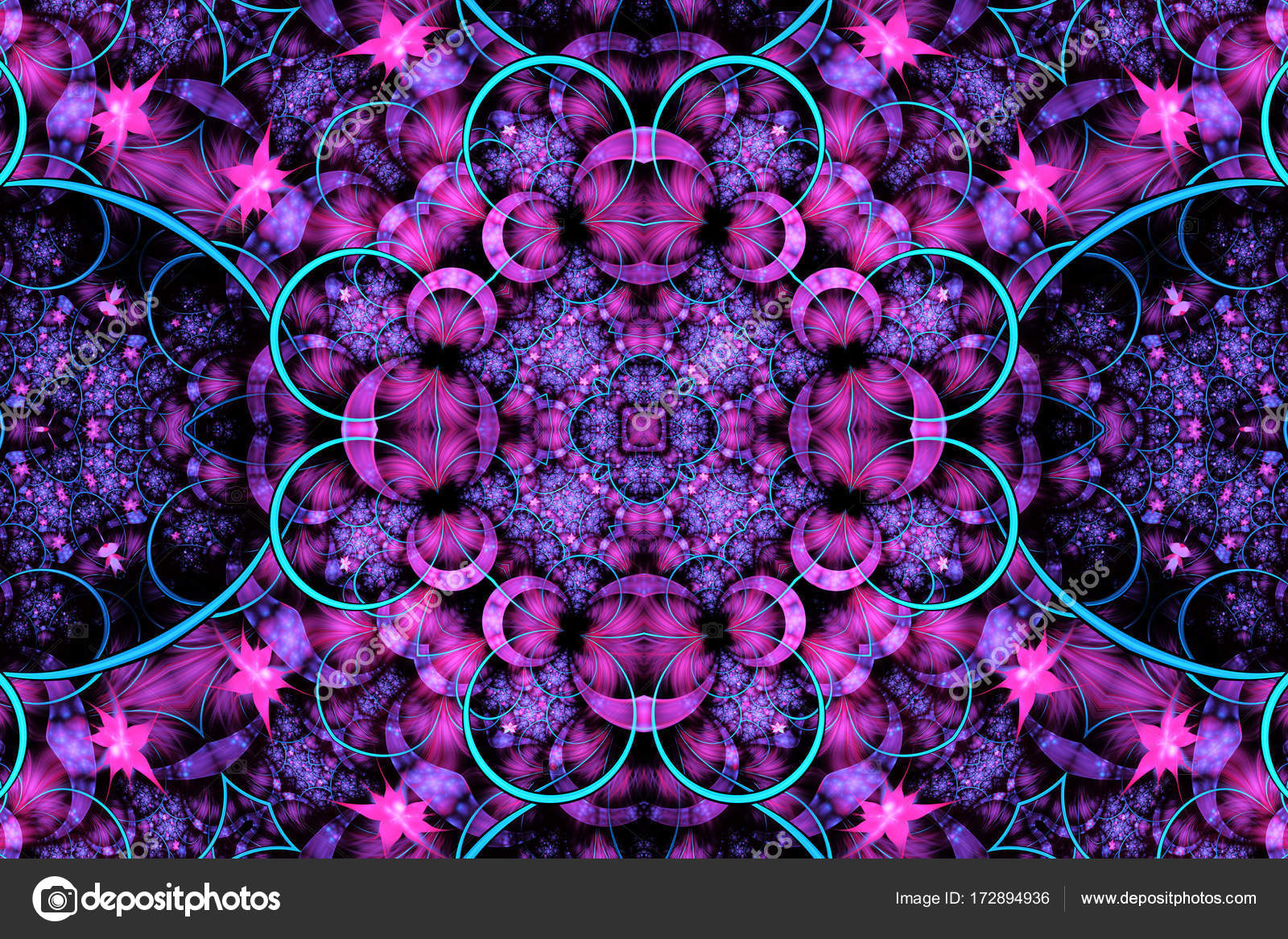 多彩的分形背景。分形是自然现象o ——图库图片© Yurkina #172894936