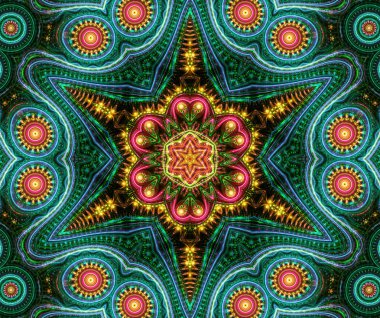 Soyut fraktal çiçek dantel arka plan. 