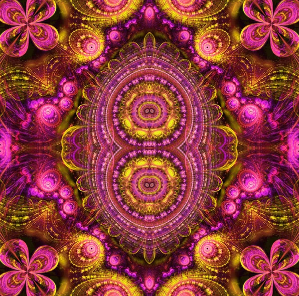 Αφηρημένο fractal δαντέλα floral φόντο. — Φωτογραφία Αρχείου