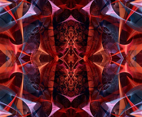 Иллюстрация абстрактного фрактального фона с геометрией — стоковое фото
