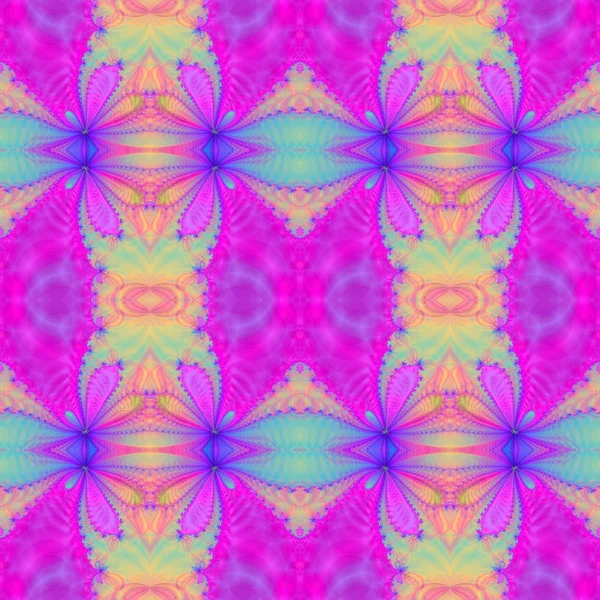 Kleurrijke fractal bloemmotief, digitale kunst voor creatieve gr — Stockfoto