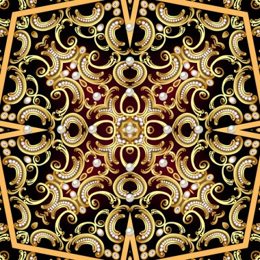 inci ve gold(en) desenli arka plan