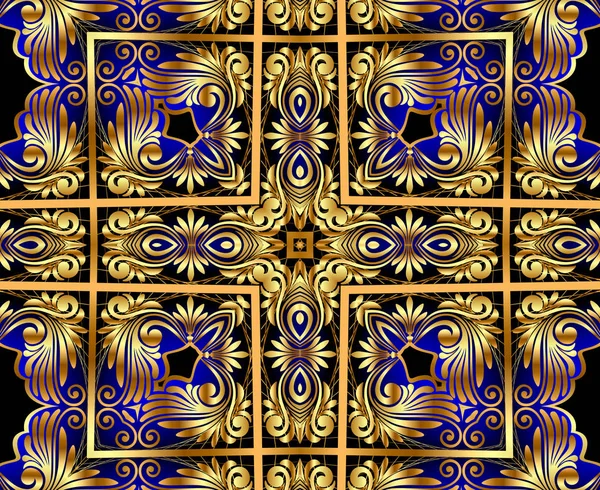 Fond horizontal avec motif antique doré (fr) — Photo