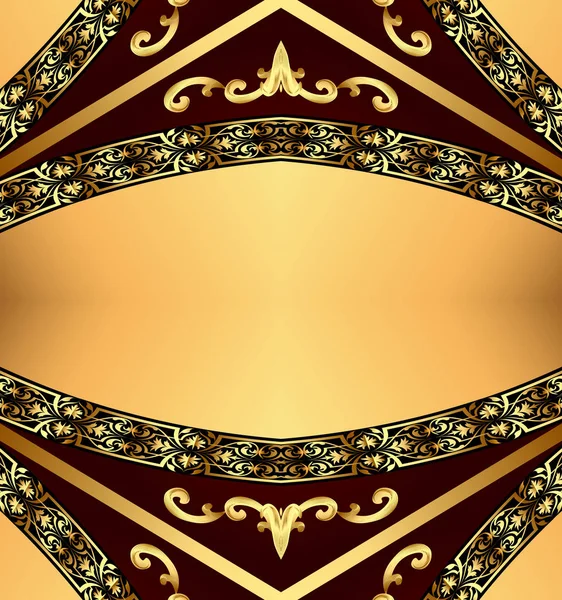 Chocolate background with gold(en) pattern — Stock Photo, Image