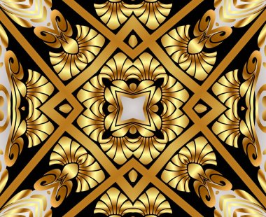 Gold(en) desen sarma ile yatay çerçeve