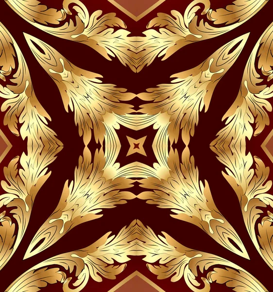 Brown background with gold(en) pattern — Stock Photo, Image