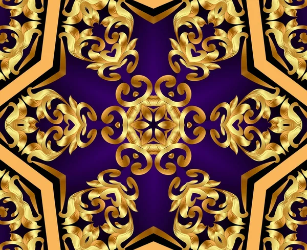 violet background with gold(en) ornament