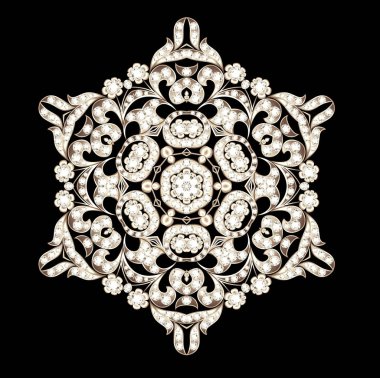 Broş takı, tasarım öğesi. Geometrik vintage süs ba