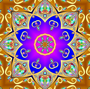 Altın desen ve mücevherleri resimde arka plan