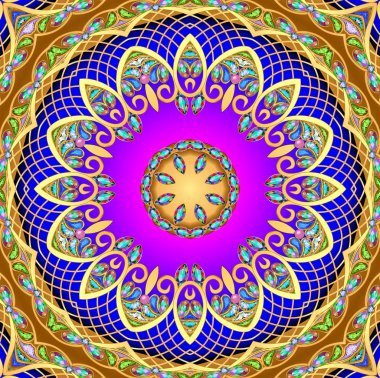 Altın desen ve mücevherleri resimde arka plan