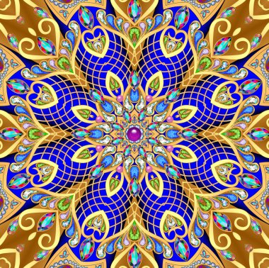 Altın desen ve mücevherleri resimde arka plan