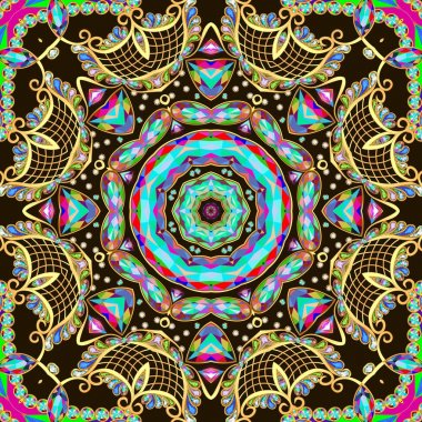  bir daire ile dekoratif arka plan altın süs eşyaları ve PRECI