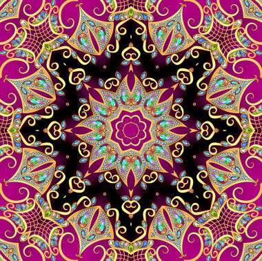 Altın desen ve mücevher arka plan