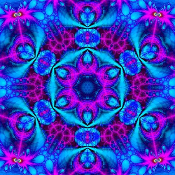 Πολύχρωμο fractal floral σχέδιο, ψηφιακά έργα τέχνης για δημιουργική gr — Φωτογραφία Αρχείου