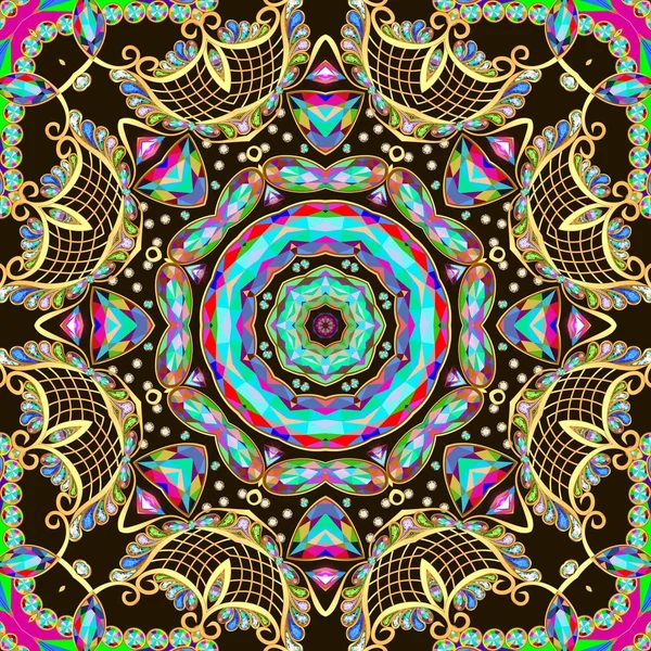  bir daire ile dekoratif arka plan altın süs eşyaları ve PRECI