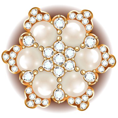 Broş takılar, tasarım elementleri. Değerli taşları olan kabile etnik modeli. Geometrik vintage süslemeli arkaplan.