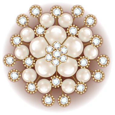 Broş takılar, tasarım elementleri. Değerli taşları olan kabile etnik modeli. Geometrik vintage süslemeli arkaplan.