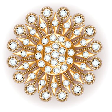 Broş takılar, tasarım elementleri. Değerli taşları olan kabile etnik modeli. Geometrik vintage süslemeli arkaplan.