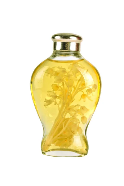 Souvenir. Retro. Flower inside bottle. — Stock Photo, Image