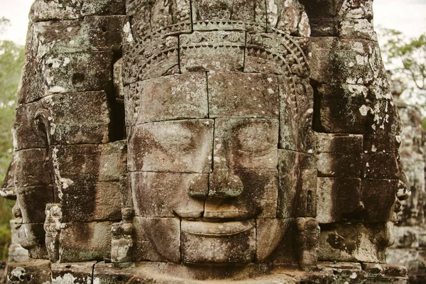 Bayon starożytnego zamku, Angkor Thom, Kambodża — Zdjęcie stockowe