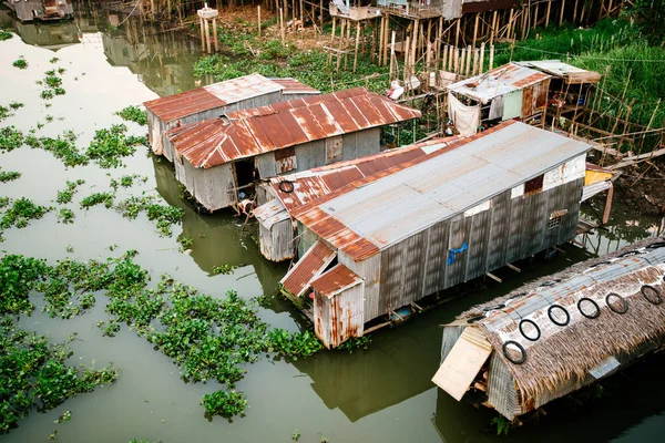 Houseboats on the mekong — Stock Photo, Image