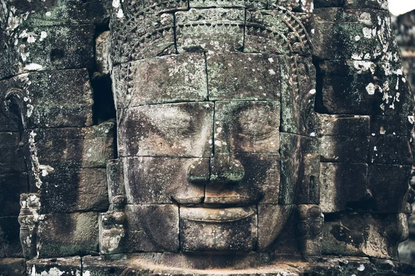 Bayon tvář v Kambodži — Stock fotografie