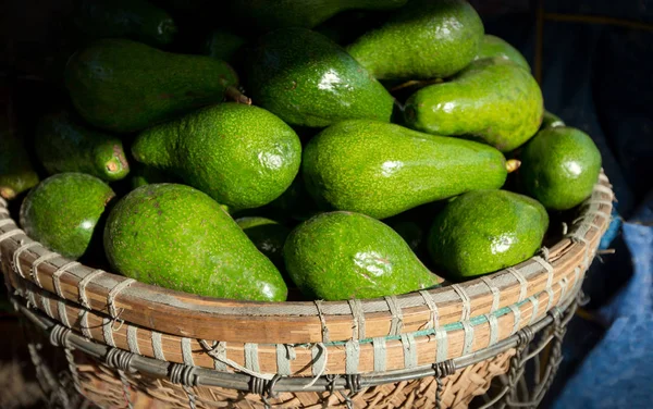 Авокадо в кошику — стокове фото