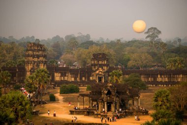 Tapınak karmaşık angkor wah Kamboçya'da