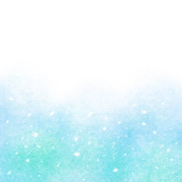 Hand-drawn New year background with snow and snowflakes — Stock Photo, Image