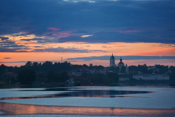 View on provincial town Myshkin located on Volga river