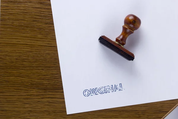 Stempel afdruk van het origineel — Stockfoto